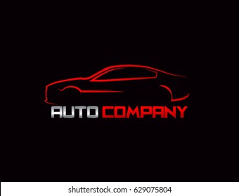 Car Logo Vector Illustration red and silver