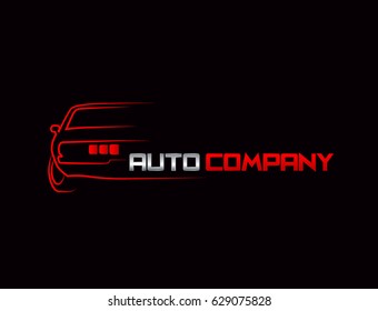 Car Logo Vector Illustration red and silver