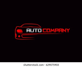 Car Logo Vector Illustration red and silver