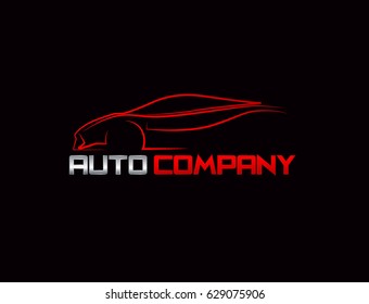 Car Logo Vector Illustration red and silver