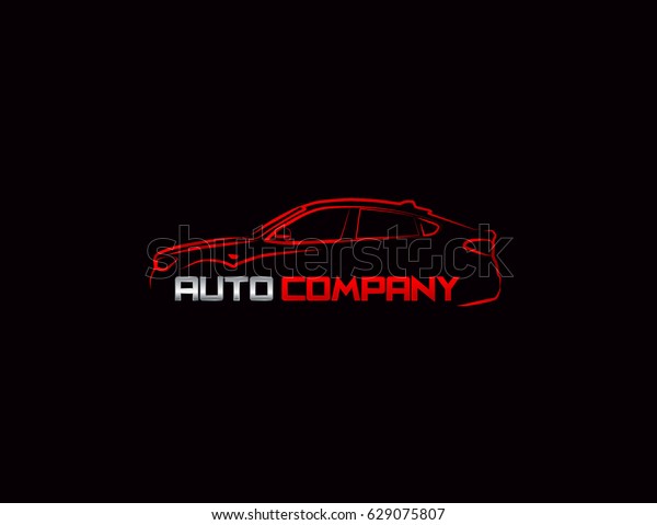 Car Logo Vector\
Illustration red and\
silver