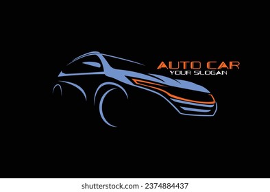 Car Logo Vector Illustration. Car Silhouette.