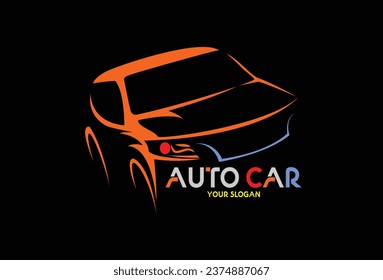 Vektorgrafik-Logo-Illustration Auto-Detaillierung Luxus-Auto-Logo