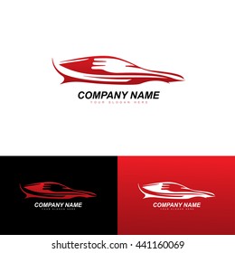 Car Logo Vector Illustration . Silhouette of the car . Vector Illustration