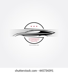 Car Logo Vector Illustration . Silhouette of the car . Design Concept Automotive 
