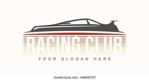 Car Logo Vector Illustration . Silhouette of the car . Design Concept Automotive .