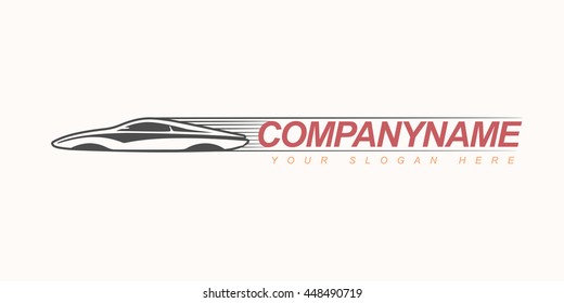 Car Logo Vector Illustration . Silhouette of the car . Design Concept Automotive .
