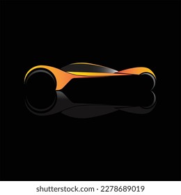 Car Logo Vector Illustration. Yellow color car logo.