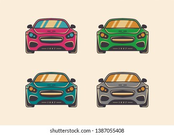 car logo vector with retro style 5