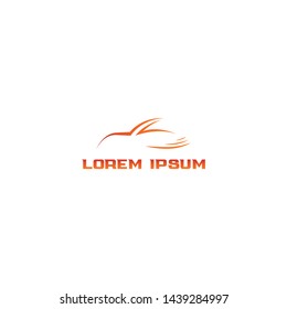 car logo vector template. car logo with a line pattern