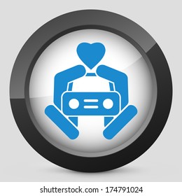 Car love icon