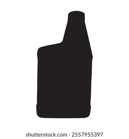 Car Lubricant Bottle Silhouette Vector Illustration