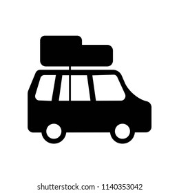 Car with Luggage icon vector icon. Simple element illustration. Car with Luggage symbol design. Can be used for web and mobile.