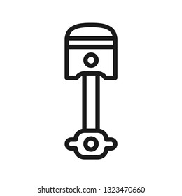 Car Machine Piston icon. Stroke outline style. Line vector. Isolate on white background.