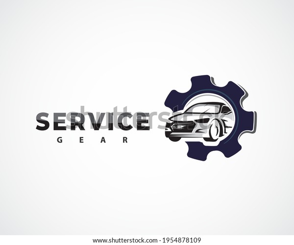 car\
machine service logo symbol design\
illustration