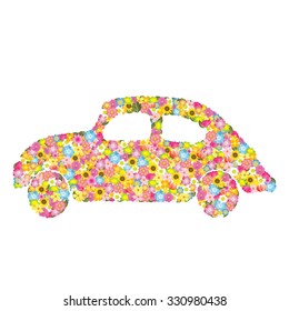 Car made with flowers