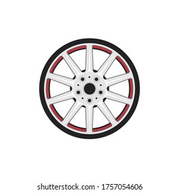 Car Mag Wheel Flat Style Isolated On White. Industrial Object Concept Vector For Your Design Work, Presentation, Website Or Others.