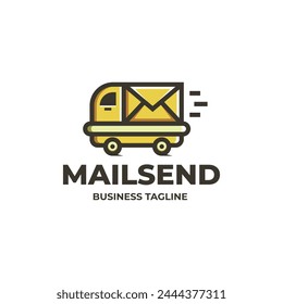 car mail send logo vector