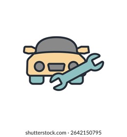 car maintenance icon collection .design style with background