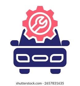 Car Maintenance Icon Fill Vector Illustration