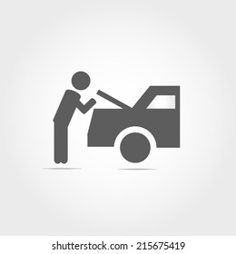 car maintenance icon on white background