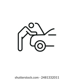 Car maintenance icon. Simple car maintenance icon for social media, app, and web design. Vector illustration.