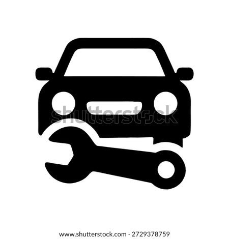 Car maintenance icon with wrench
