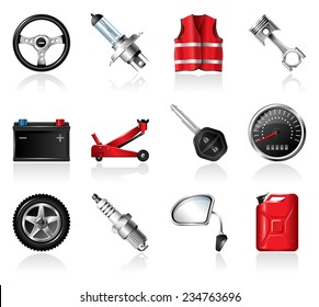 Car maintenance icons