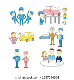 Car maintenance illust