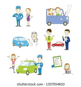 Car maintenance illust