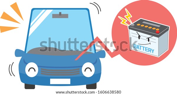Car maintenance items, image illustration of a
good battery