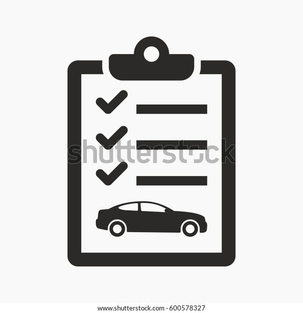 Car Maintenance List Icon Stock Vector (Royalty Free) 600578327