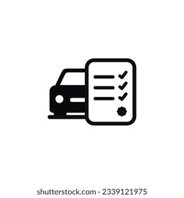 Car maintenance list icon isolated on white background