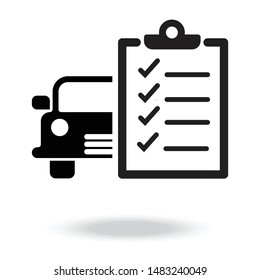 car maintenance list icon vector