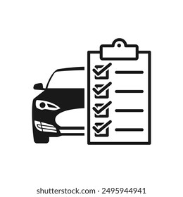 Car maintenance list icon vector