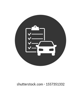 Car maintenance list vector icon