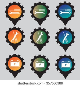 Car maintenance and repair icon