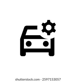 Car Maintenance and Repair Icon Black Silhouette Vector