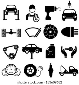 Car Maintenance And Repair Icon Set