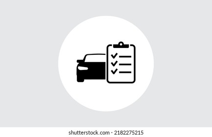 Car maintenance, repair list icon. Checklist. concept. design element. symbol. Auto service contract. Vector illustration.