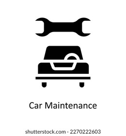 Car Maintenance Vector  Solid Icons. Simple stock illustration stock