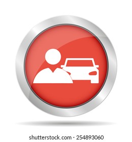 Car man icon. Flat vector illustrator Eps 