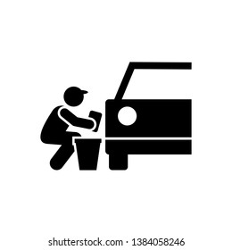 Car, man, wash icon. Element of workers icon. Premium quality graphic design icon. Signs and symbols collection icon for websites, web design