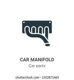 Car manifold vector icon on white background. Flat vector car manifold icon symbol sign from modern car parts collection for mobile concept and web apps design.