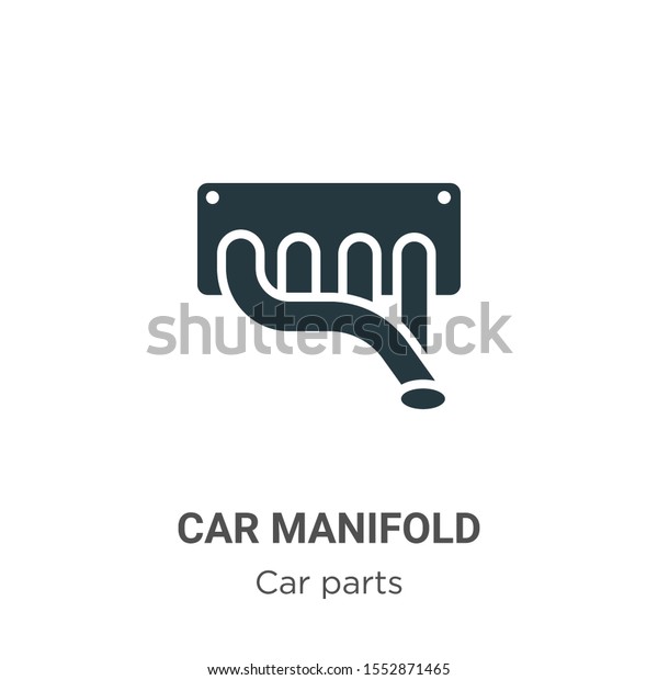 Car manifold vector icon on\
white background. Flat vector car manifold icon symbol sign from\
modern car parts collection for mobile concept and web apps\
design.