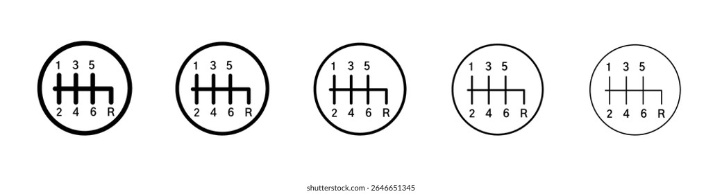 carro manual alavanca de mudança ícone plano simples esboço logotipo