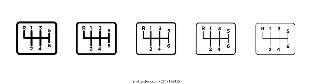 carro manual alavanca de deslocamento ícone ilustração simples logotipo arte