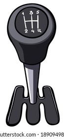 Car Manual Transmission. vector illustration
