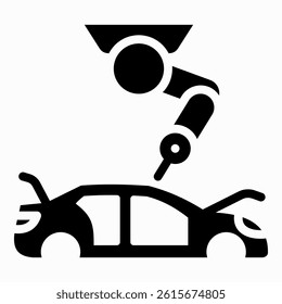 Car Manufacturing Icon Element For Design