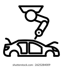 Car Manufacturing Icon Element For Design